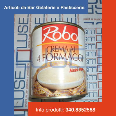 800 GR CREMA AI 4 FORMAGGI PARMIGIANO,FONTAL,EMMENTHAL E CHEDDAR CREMA AL FORMAGGIO